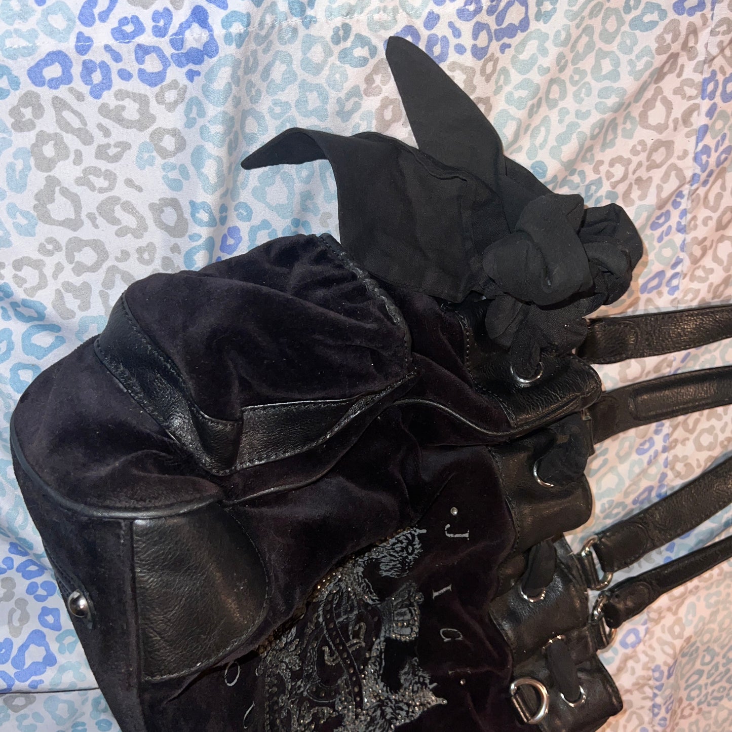 Vintage Black Juicy Couture Purse Tote Bag Handbag Scottie Daydreamer Mcbling