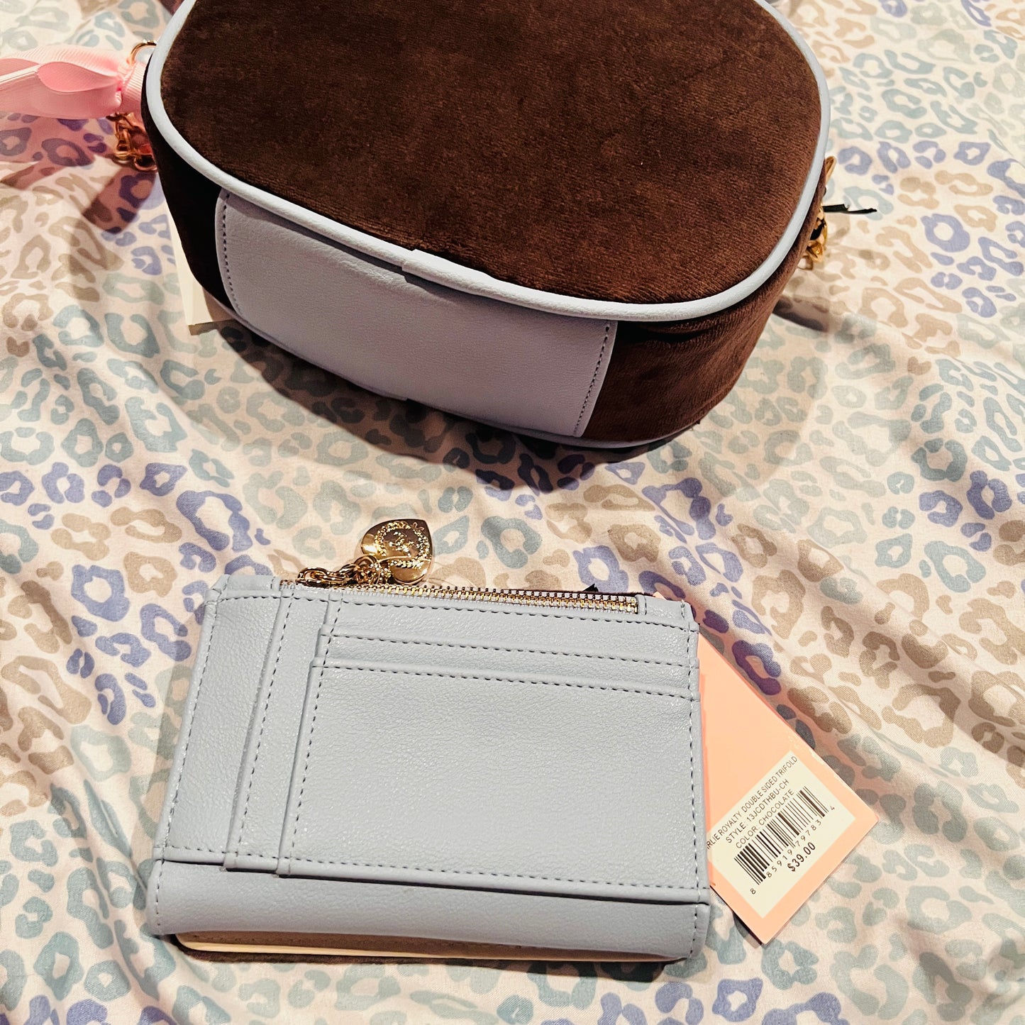 New Brown Juicy Couture Purse + Wallet Set NWT Vintage Style Luxury Crossbody