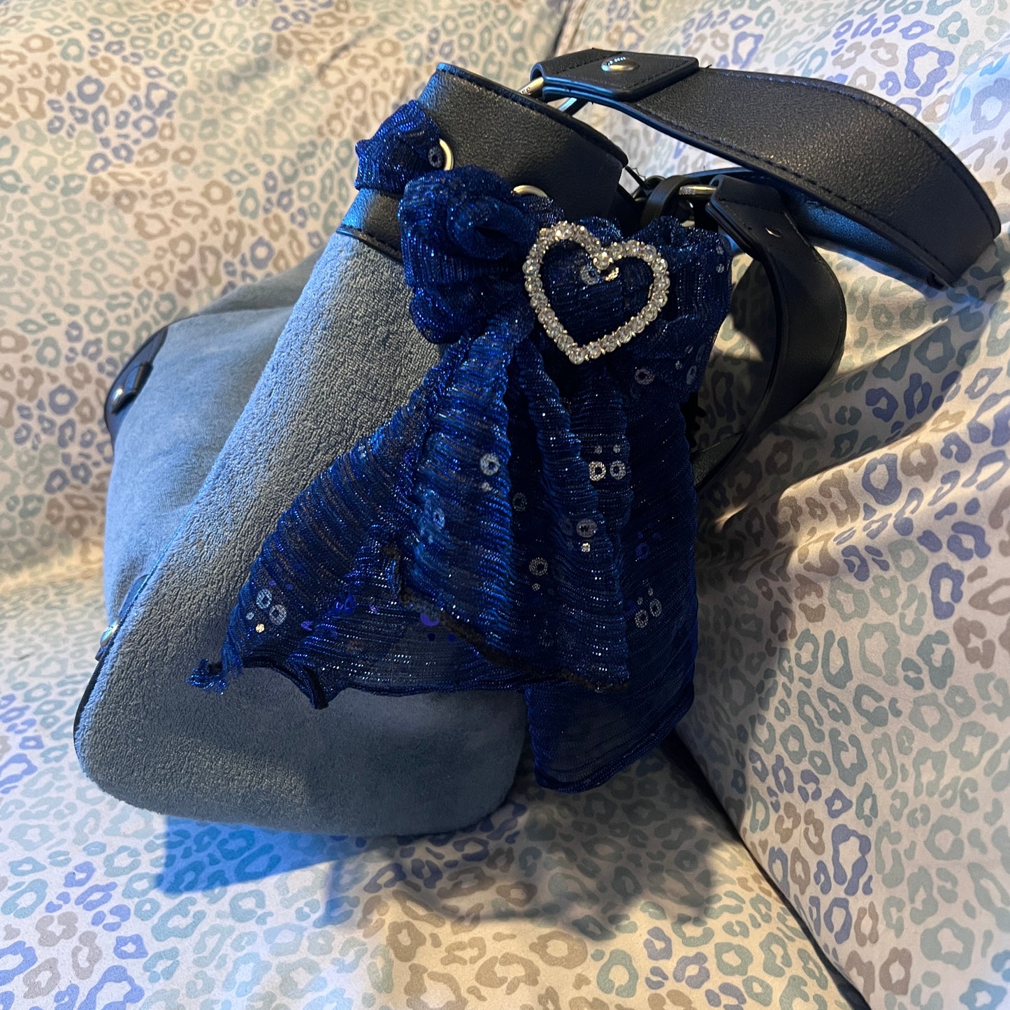 New Blue Juicy Couture Daydreamer Tote Bag Purse Custom Dyed Juicy Lovers Club