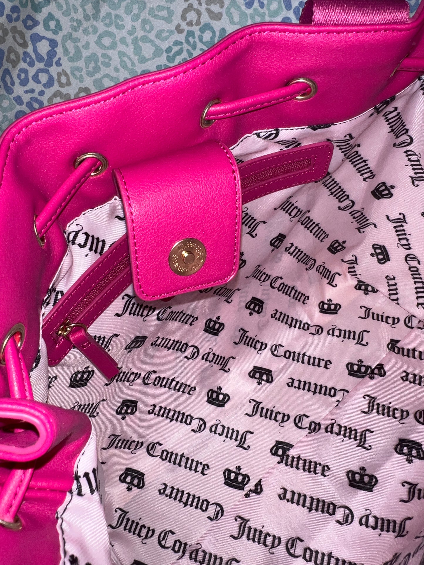 New Pink Juicy Couture Purse Daydreamer Tote Bag Ice Cream Charm Handbag NWT