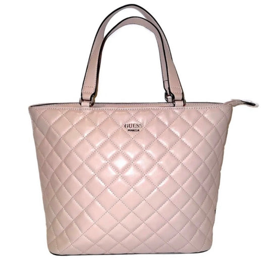 New Light Pink GUESS Tote Purse Satchel Hand Bag NWT Quilted