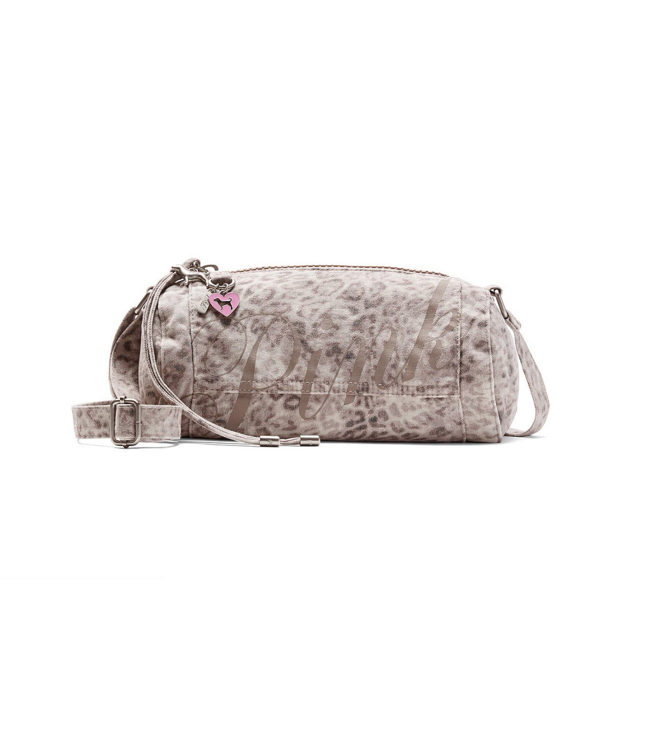 New VS Pink Canvas Rolled Mini Duffle Shoulder Bag Leopard Viral Cheetah