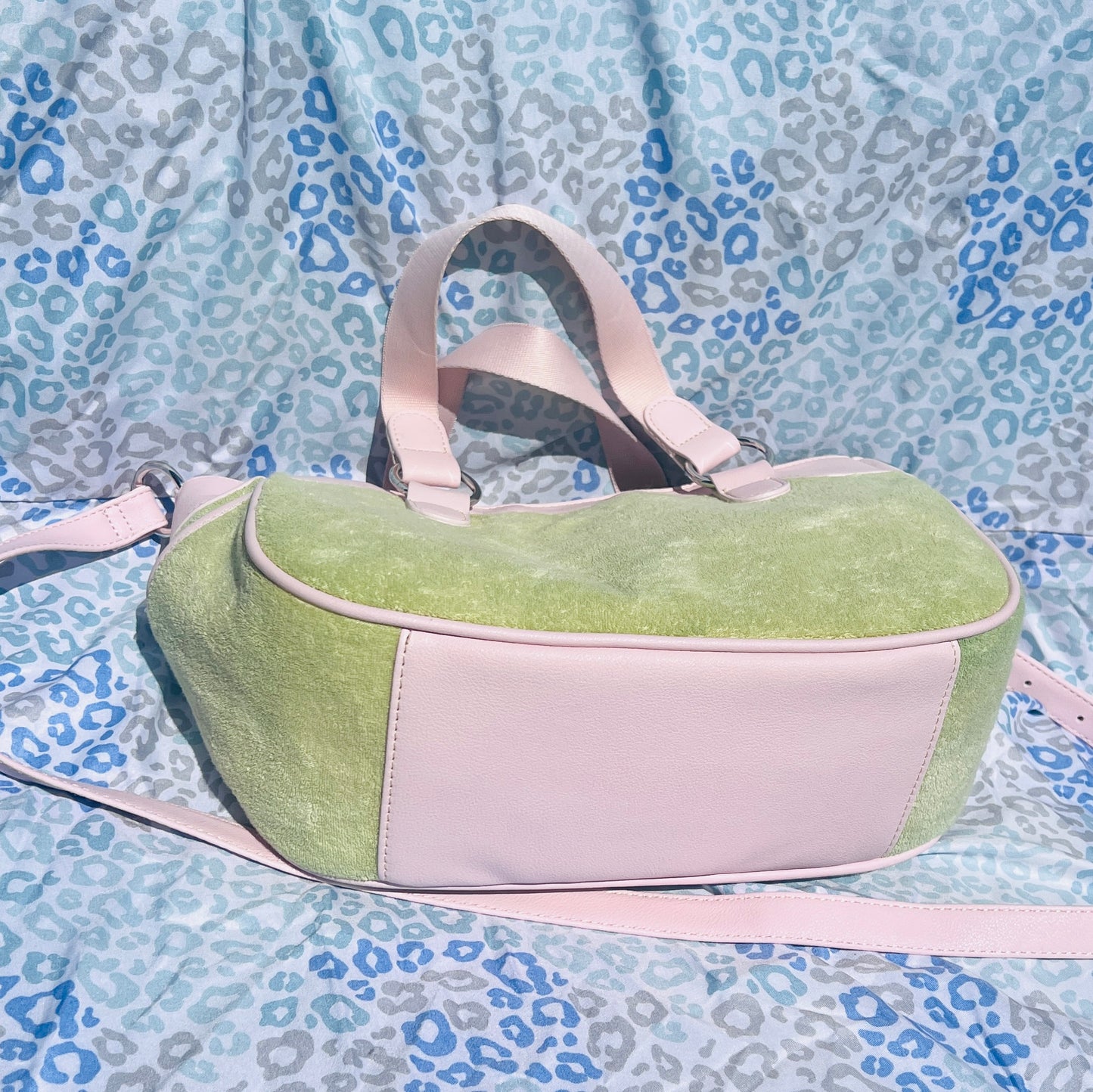 New Pink Green Juicy Couture Purse Custom Dyed Crossbody Bag Handbag Watermelon