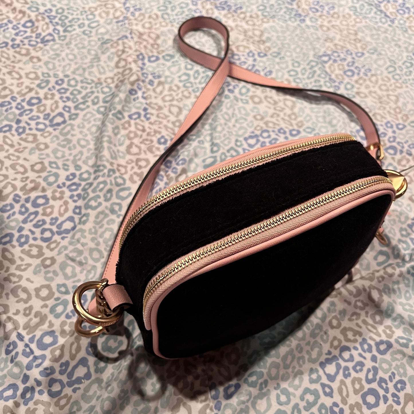 New Pink Black Juicy Couture Purse Crossbody Bag Vintage Style Y2K Camera Bag