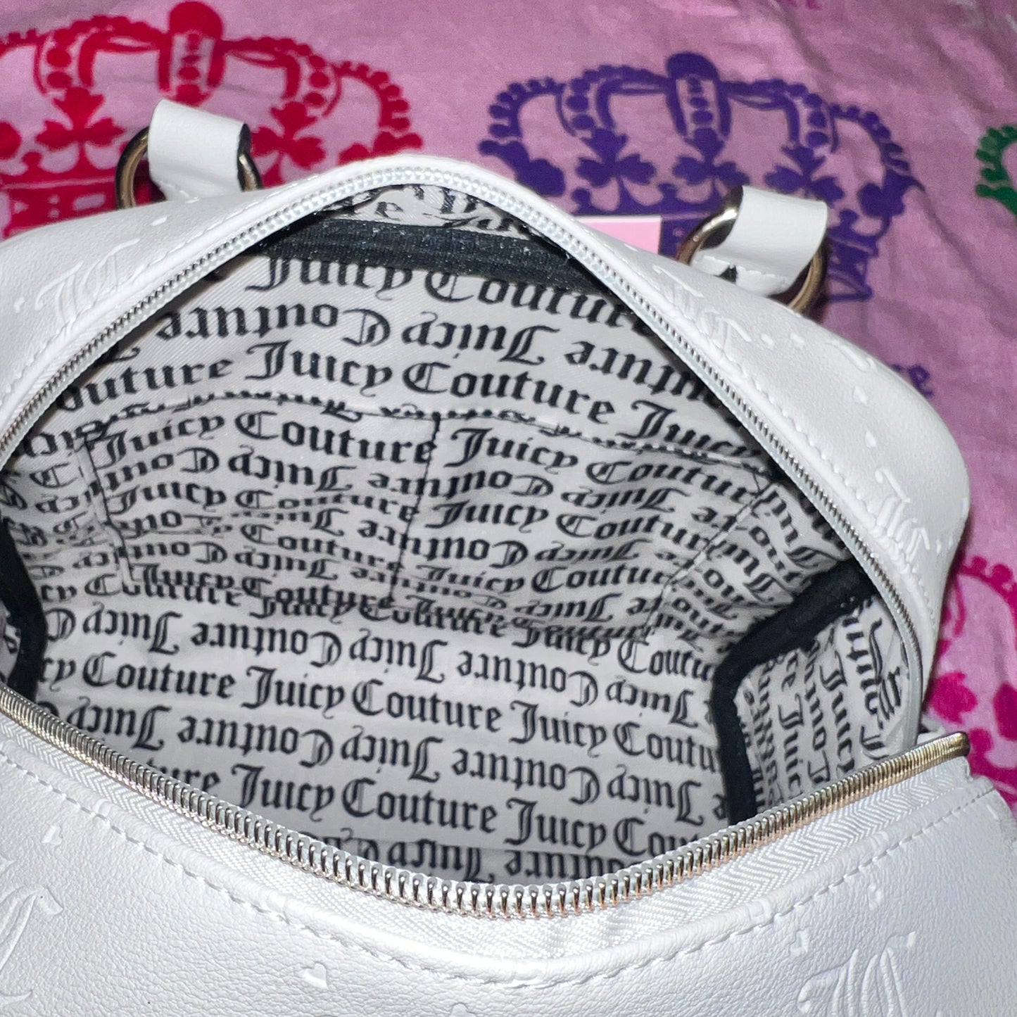 New White Juicy Couture Purse Bowler Bag Handbag Addicted Love Satchel MSRP $99