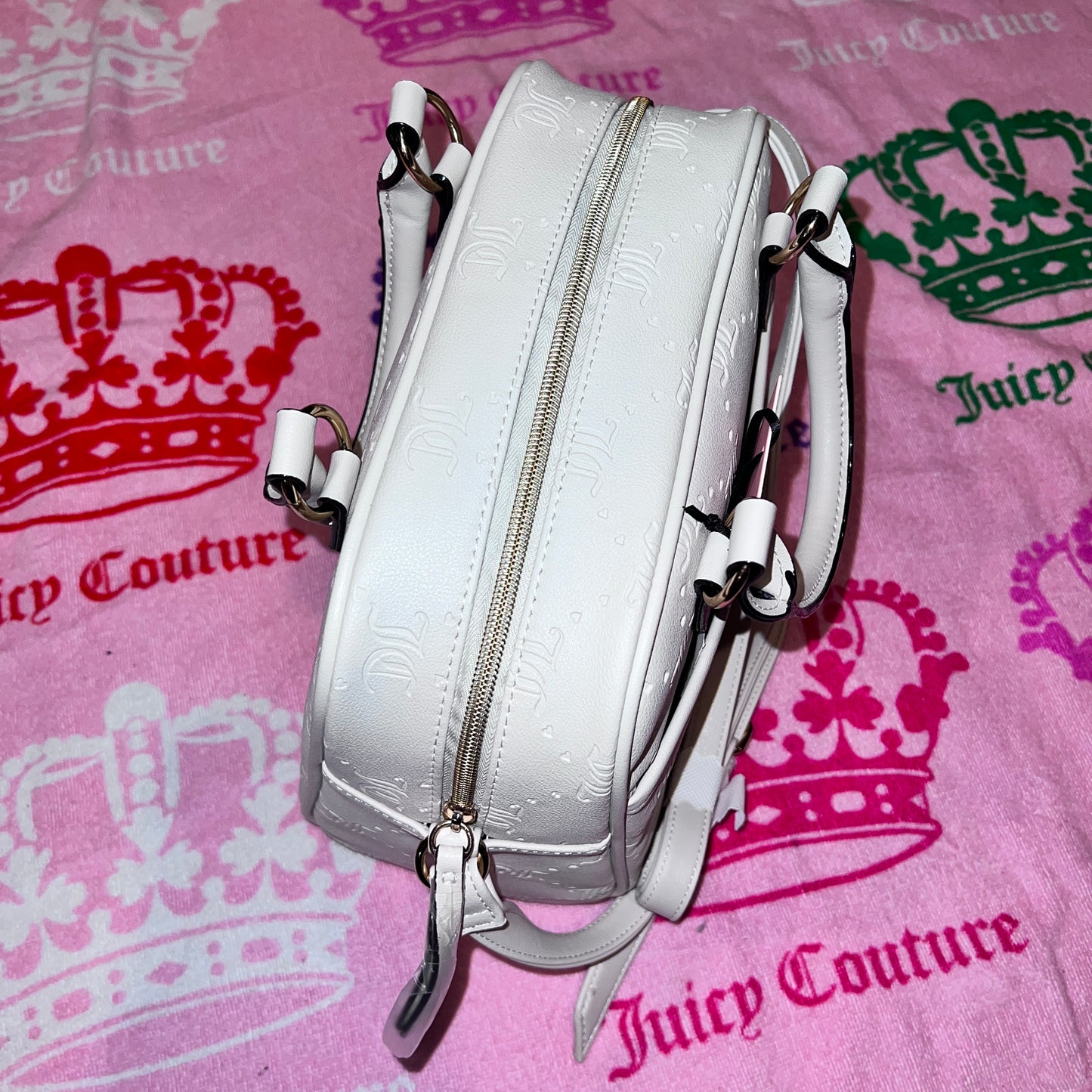 New White Juicy Couture Purse Bowler Bag Handbag Addicted Love Satchel MSRP $99