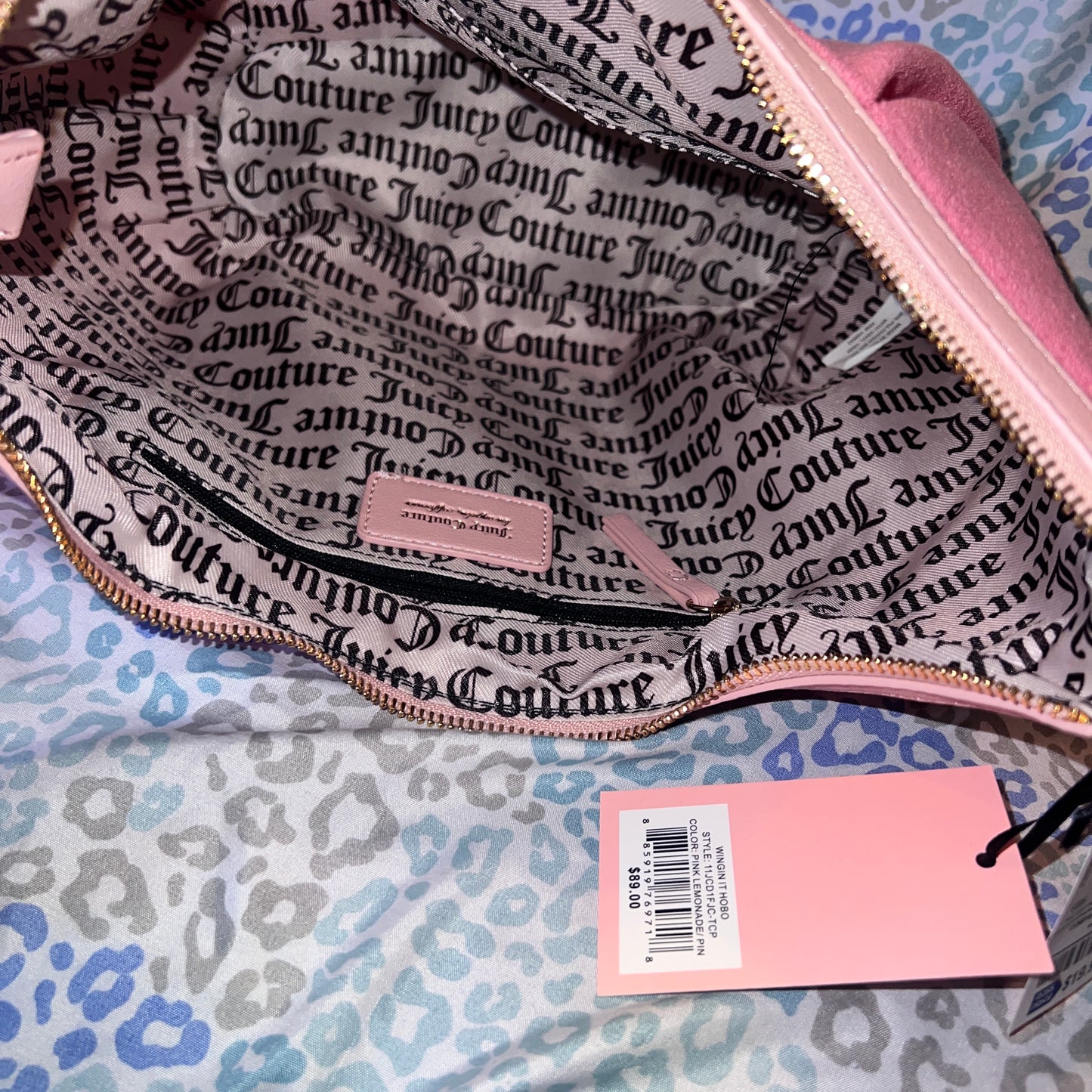 New Pink Juicy Couture Purse + Wallet NWT Butterfly Bag Satchel Handbag