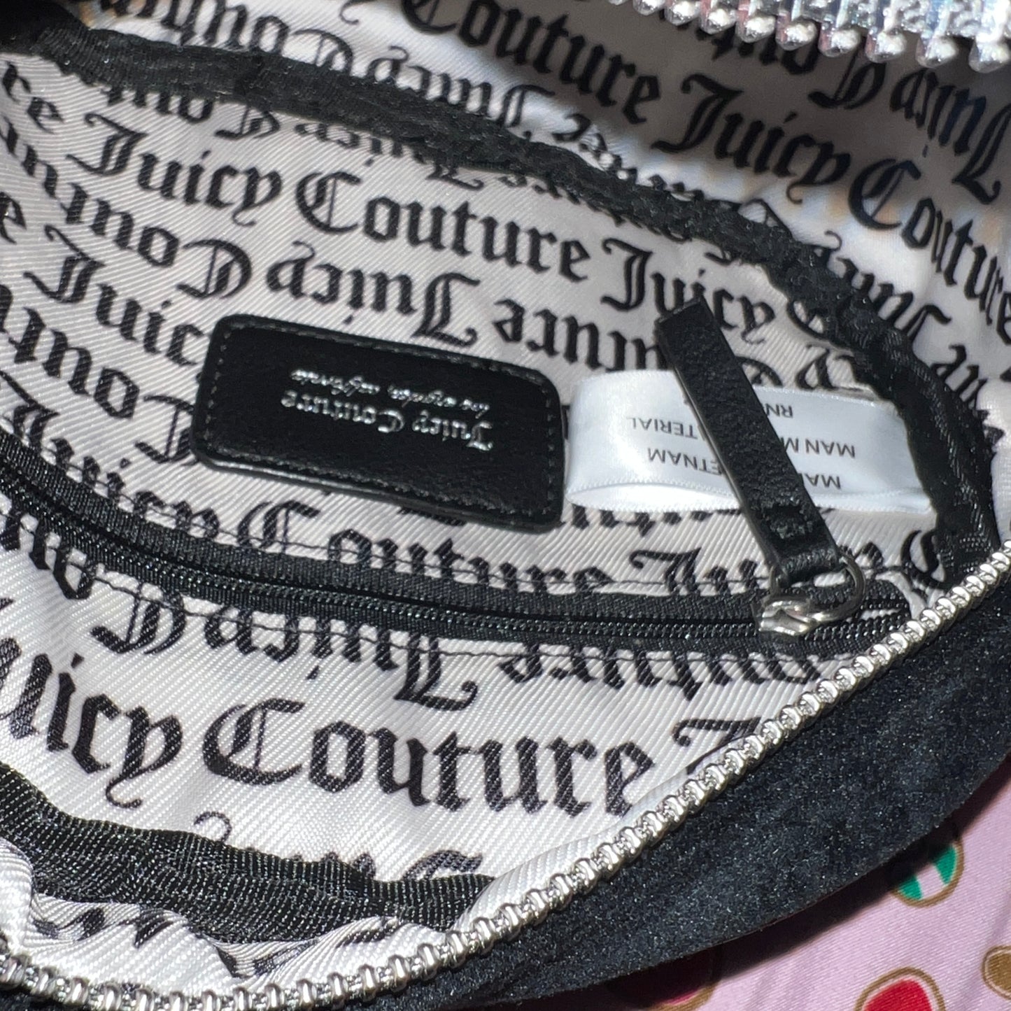 New Black Juicy Couture Crossbody Bag Purse Vintage Style Couture Luxury Y2K