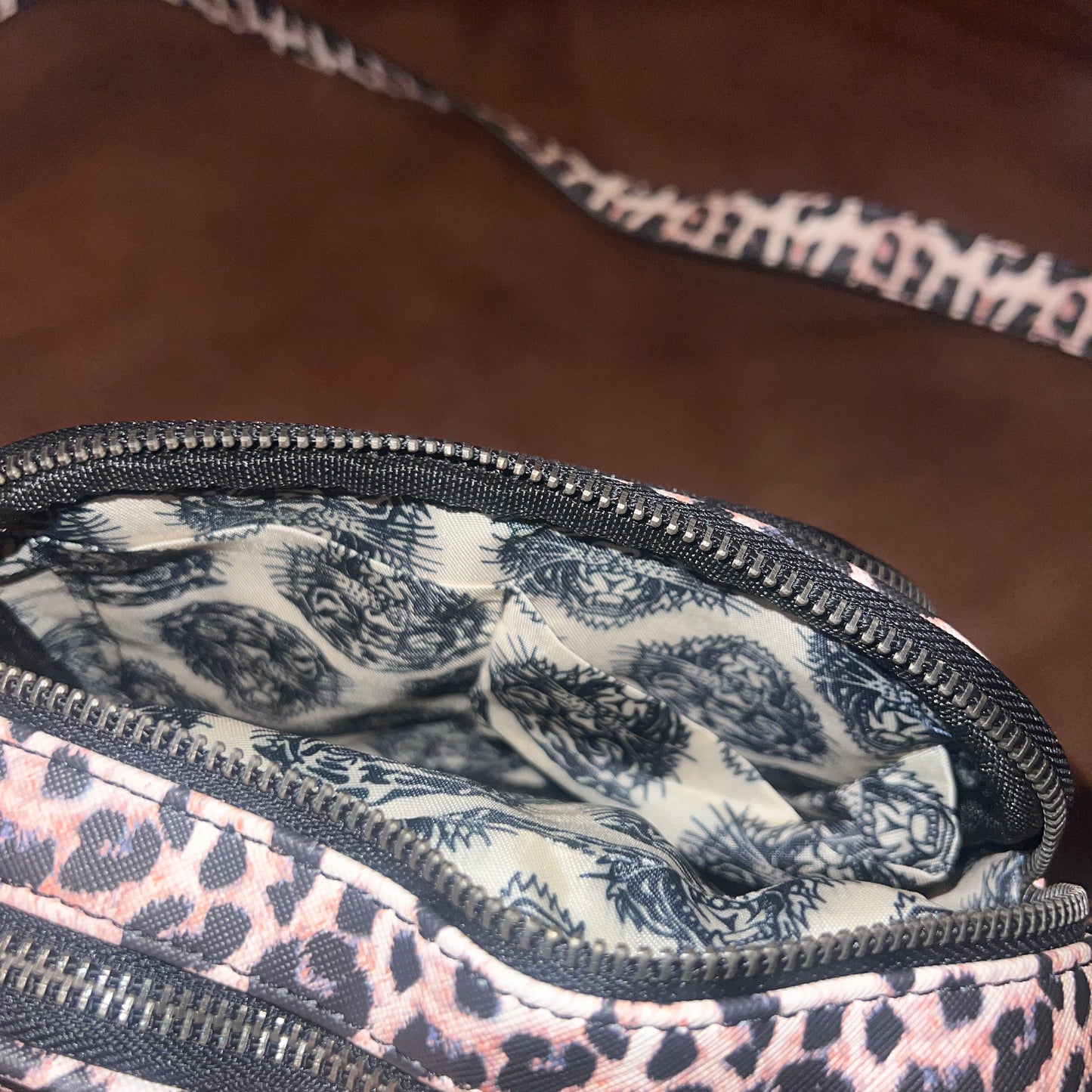 New Ed Hardy Crossbody Purse Bag Tattoo Y2K Heart Rose Leopard Cheetah