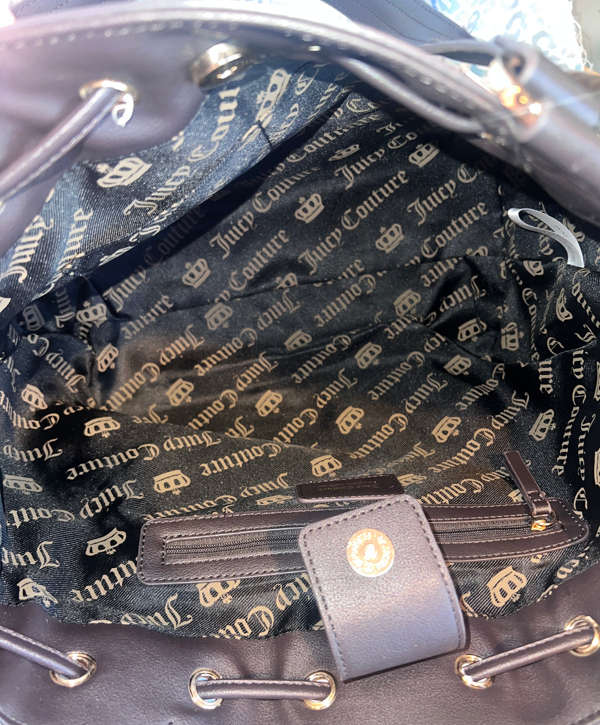 New Olive Green Juicy Couture Purse Daydreamer Tote Bag Velour Handbag Patches