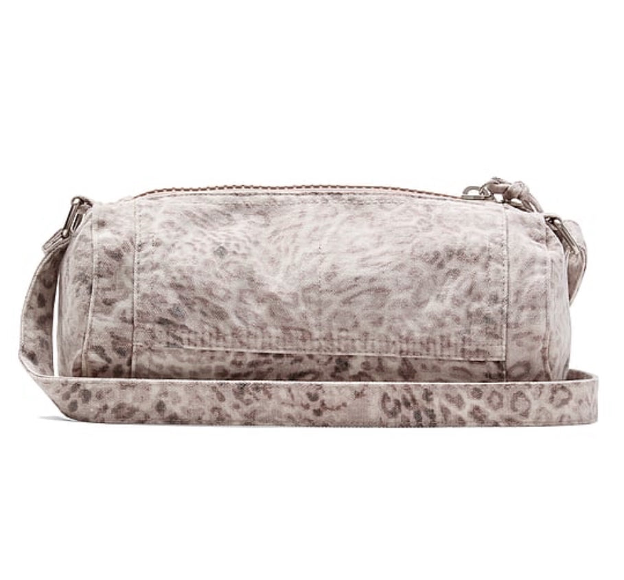 New VS Pink Canvas Rolled Mini Duffle Shoulder Bag Leopard Viral Cheetah