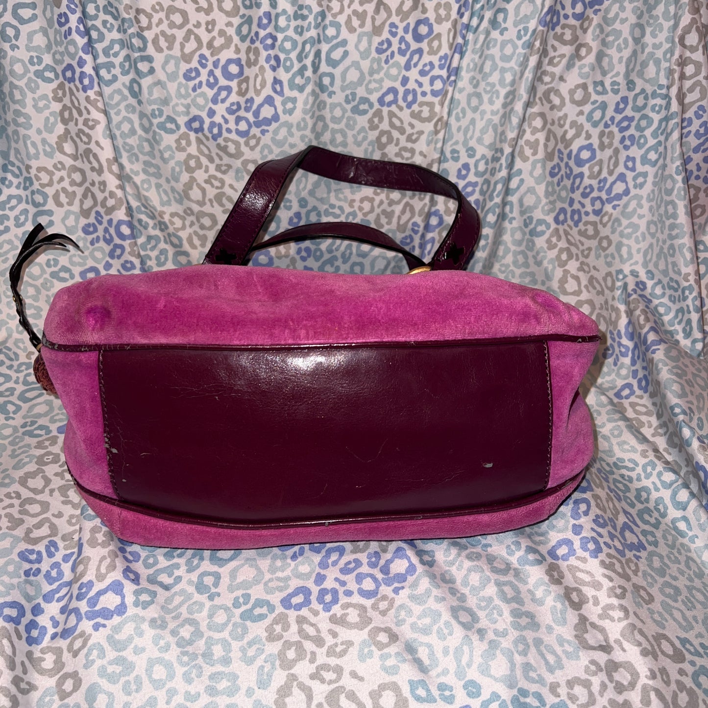 Vintage Purple Juicy Couture Purse Handbag Satchel Bag Y2K  Velour Rare