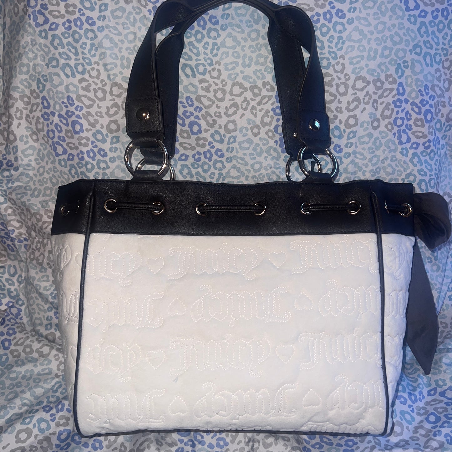 New Cream Juicy Couture Purse Daydreamer Tote Bag Vintage Style Handbag Y2K