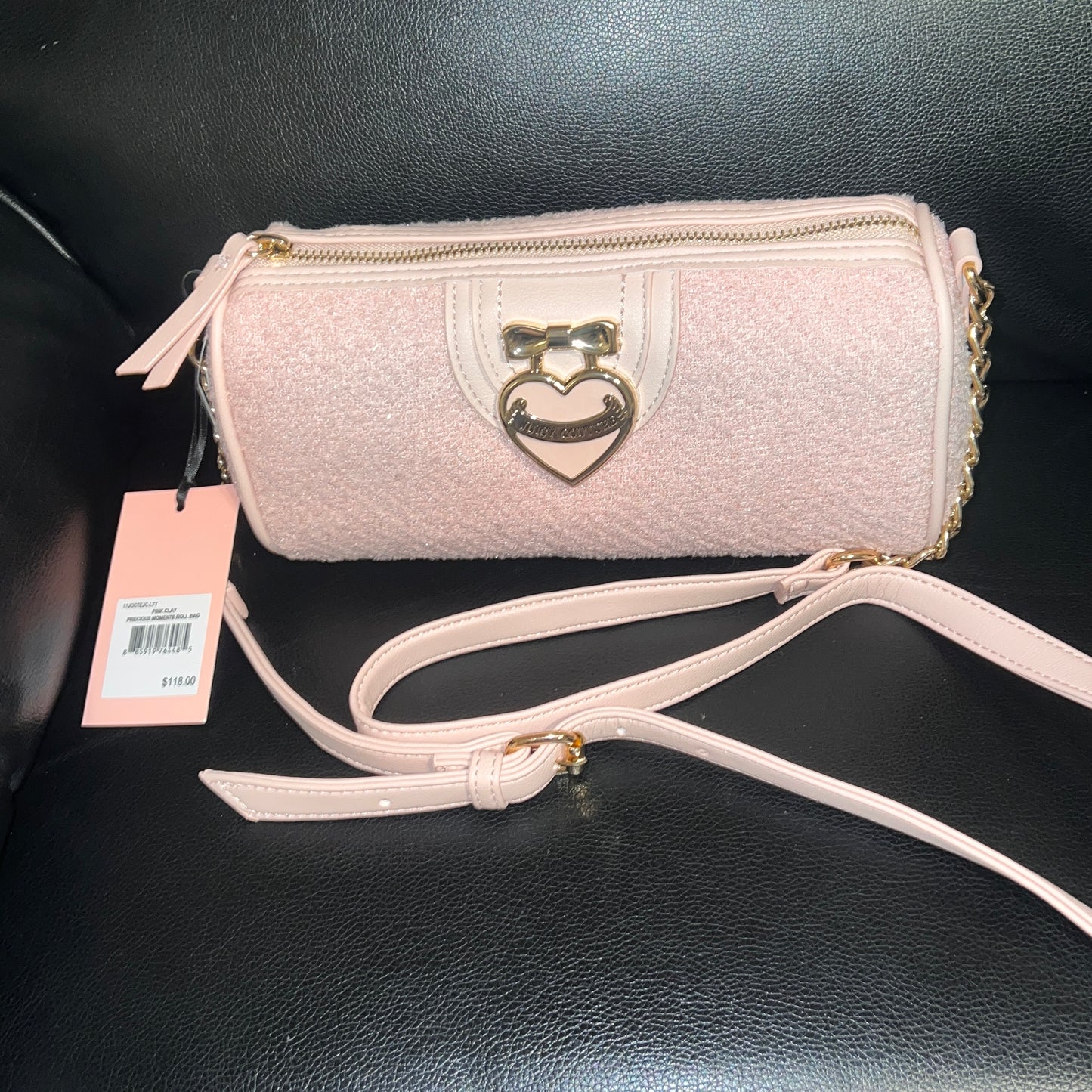 New Pink Juicy Couture Purse Barrel Crossbody Bag