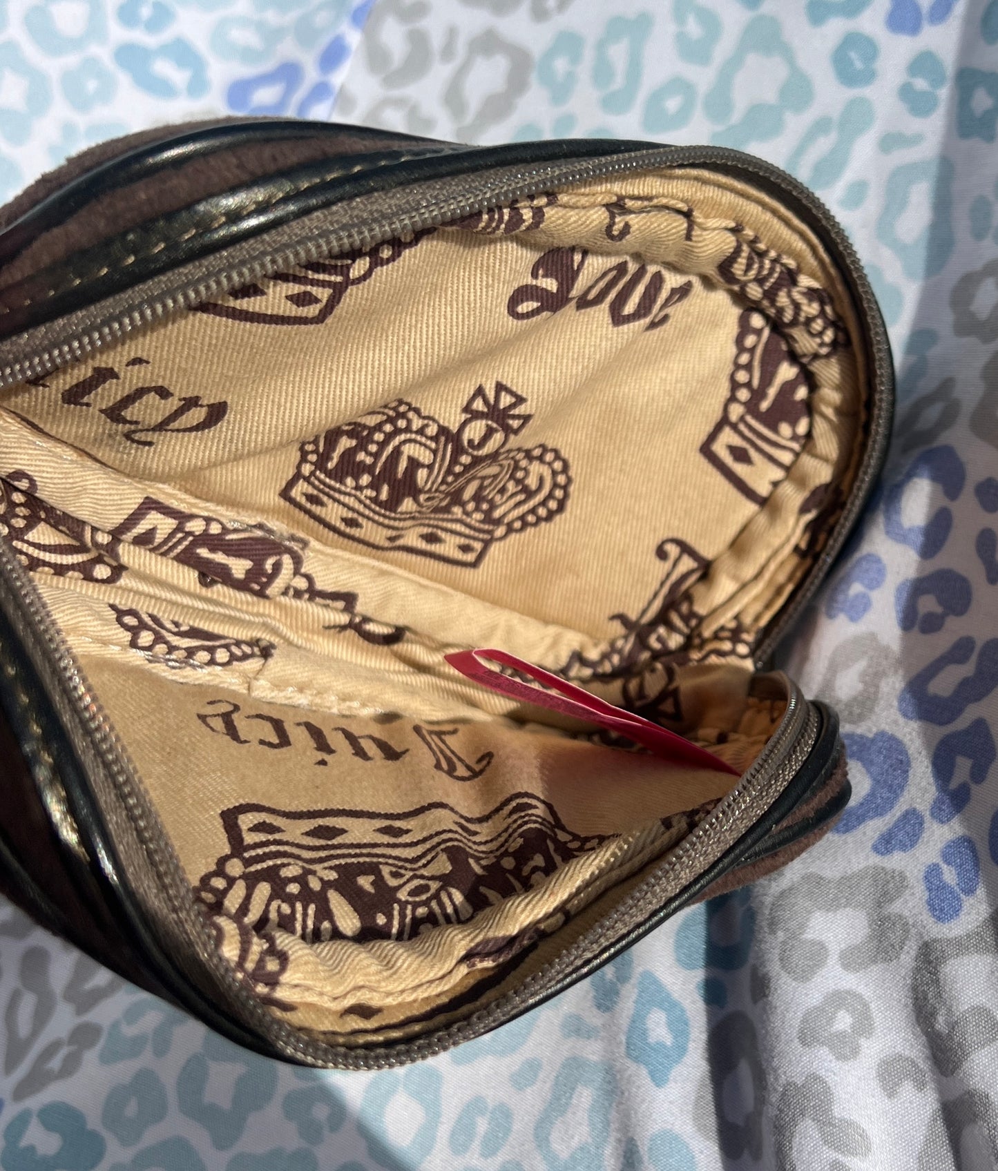 Vintage Brown Juicy Couture Pouch Wallet Velour Sidekick 2 Bag Sunglasses Holder