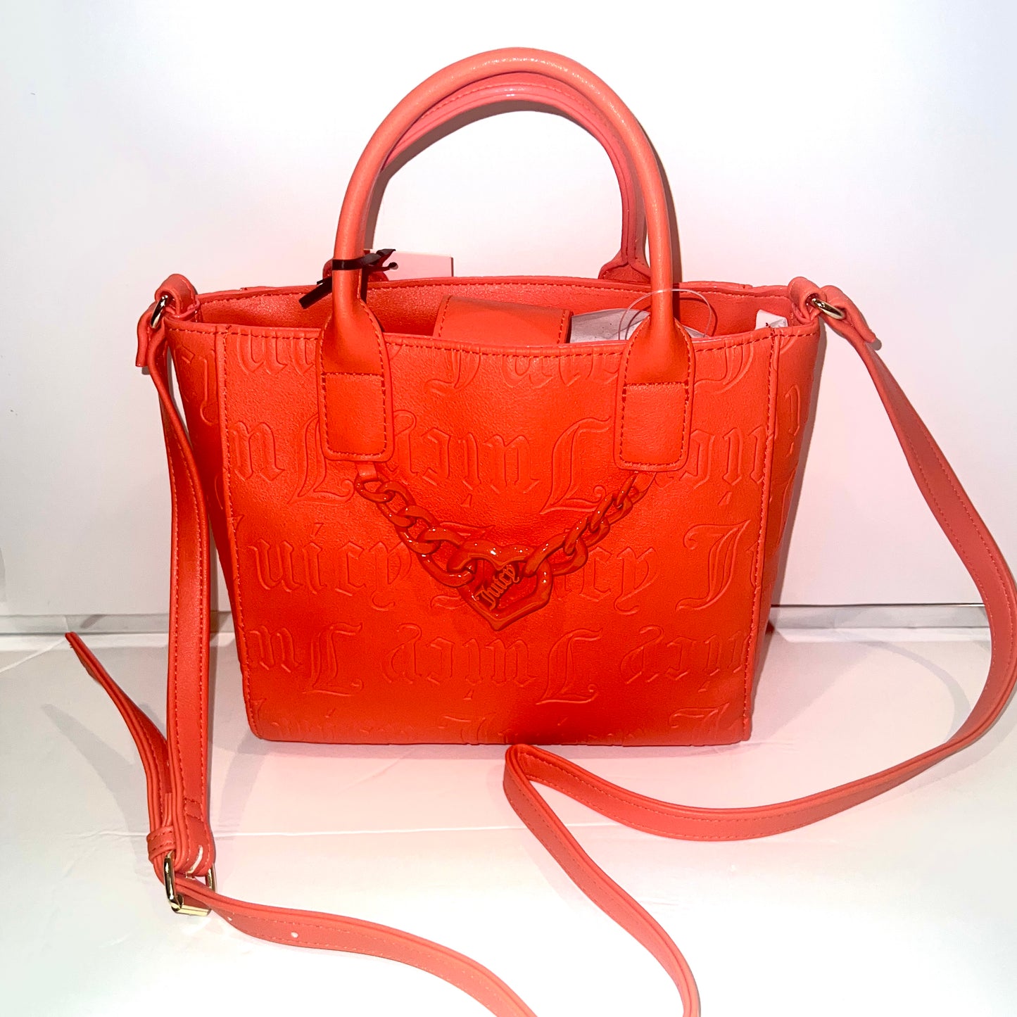 New Orange Juicy Couture Purse Crossbody Bag Change of Heart Mini Tote MSRP $99