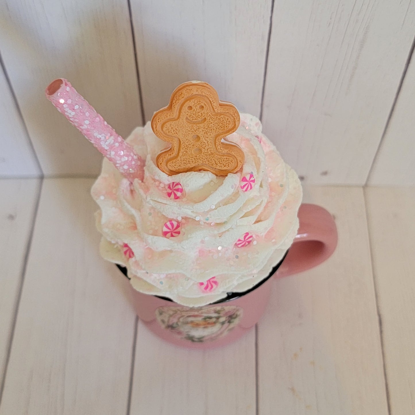 Shabby Chic Pink Santa Mini Mug