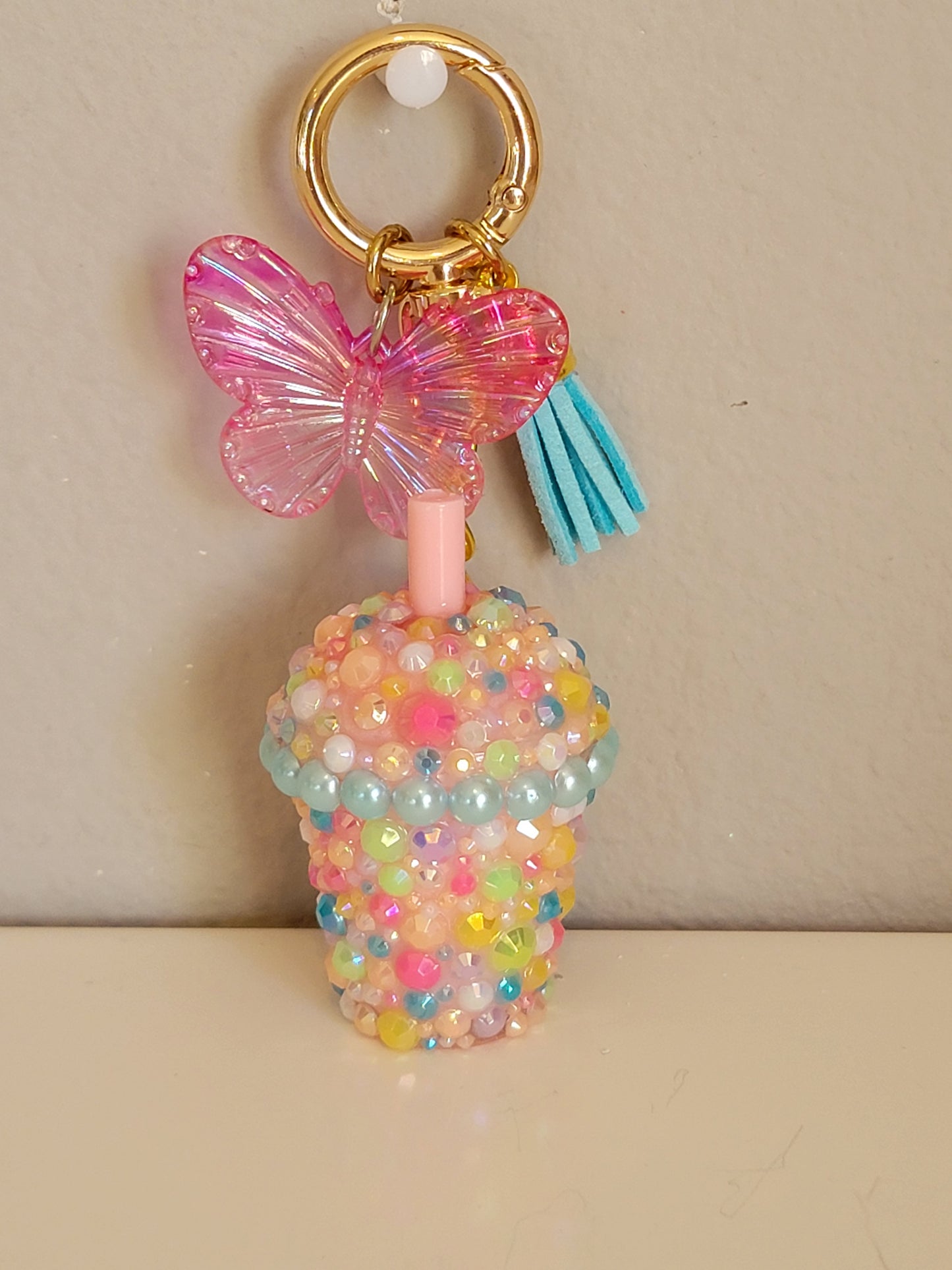 Spring Easter Rhinestone Keychain