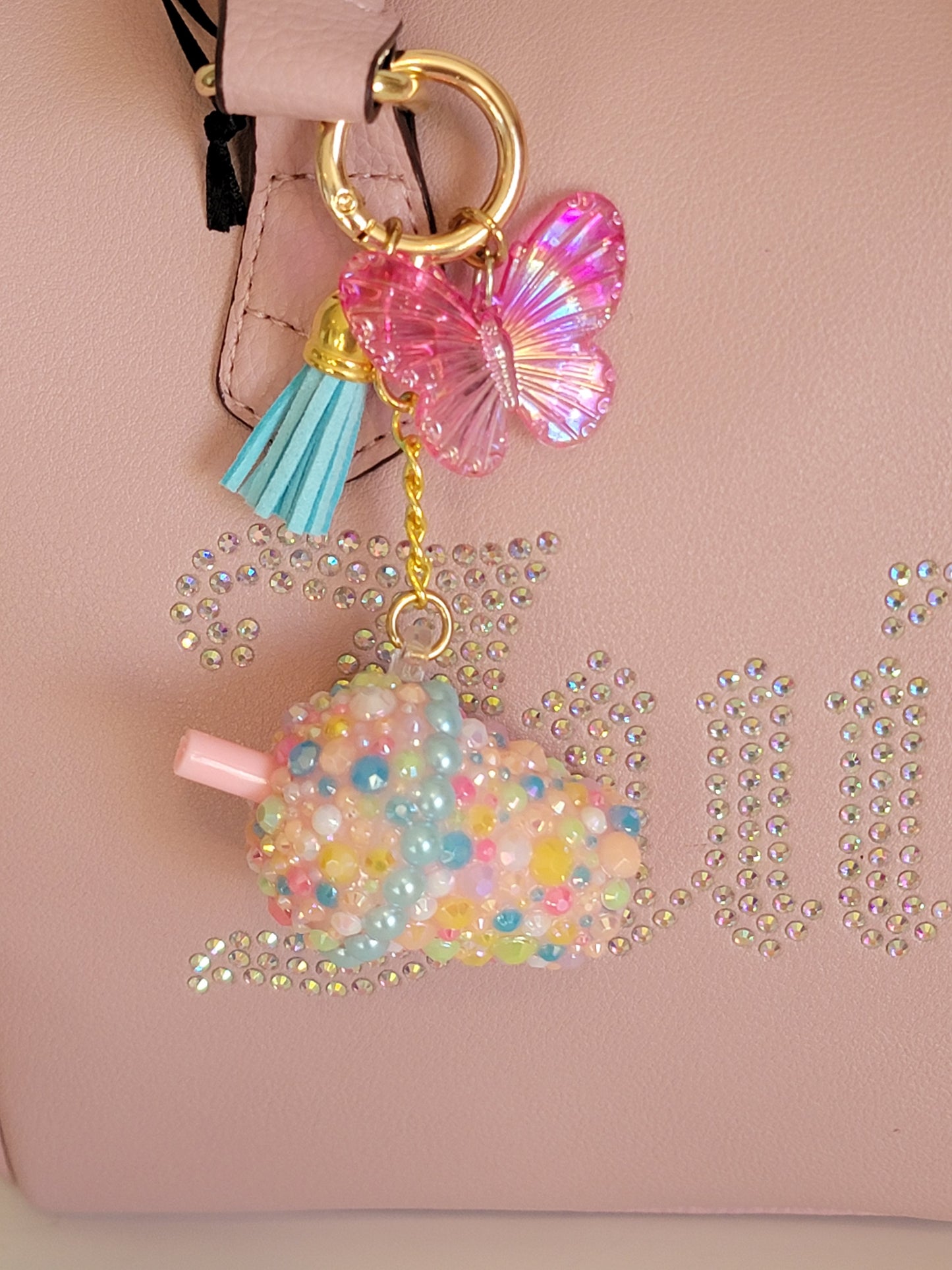 Spring Easter Rhinestone Keychain