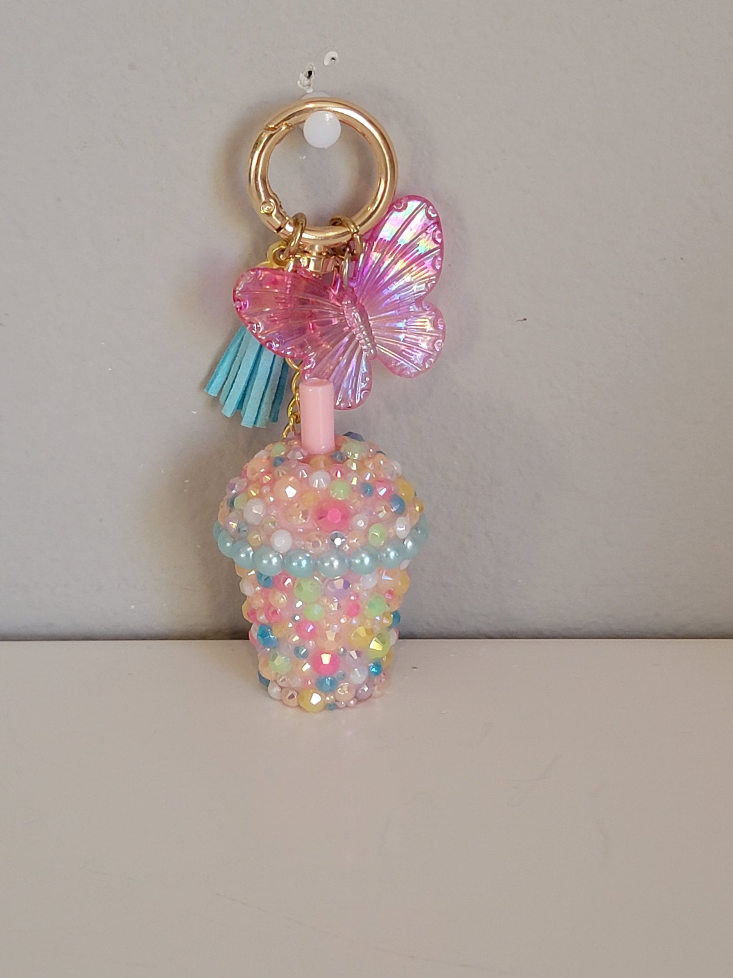 Spring Easter Rhinestone Keychain