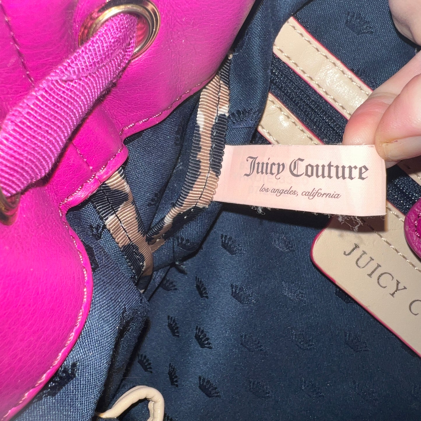 Vintage Pink Juicy Couture Purse Tote Bag Daydreamer