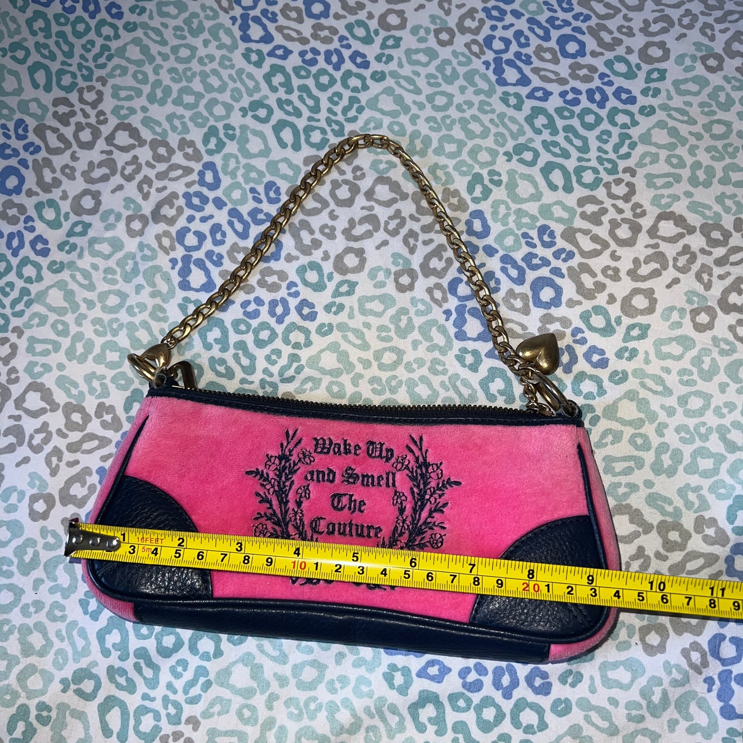 Super Rare Vintage Pink Juicy Couture Purse Handbag Shoulder Bag Clutch Velour