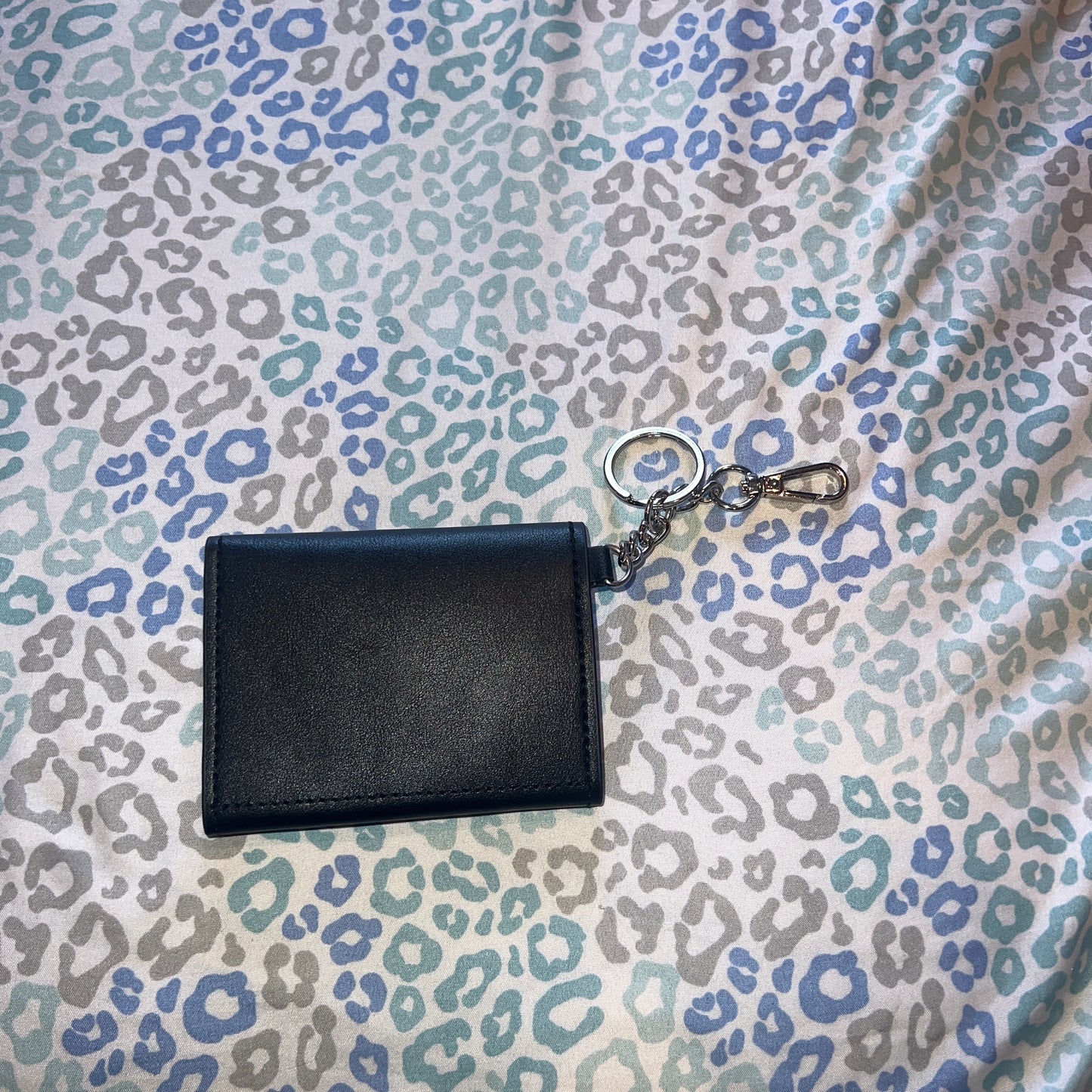 Black Steve Madden card holder keychain wallet pouch