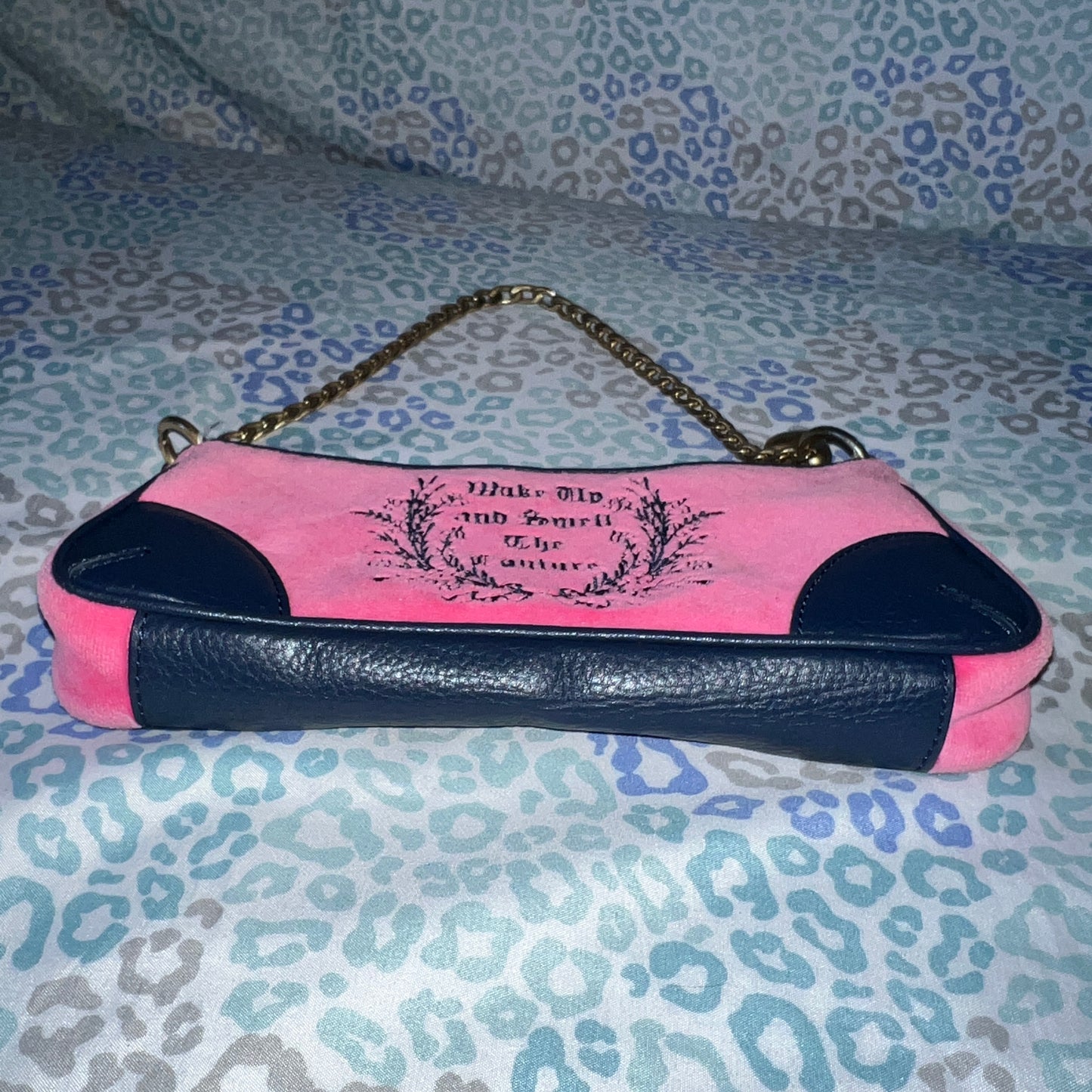 Super Rare Vintage Pink Juicy Couture Purse Handbag Shoulder Bag Clutch Velour