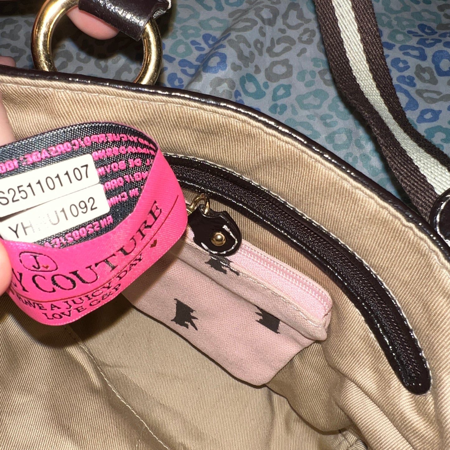 Vintage Pink Juicy Couture Bag Purse Handbag Satchel Scottie Dog Mini Tote RARE