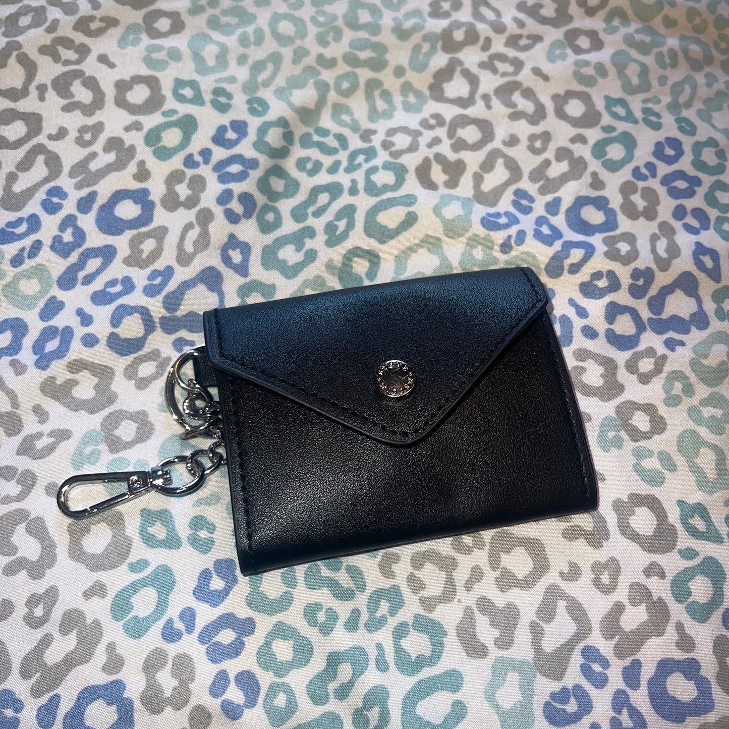 Black Steve Madden card holder keychain wallet pouch