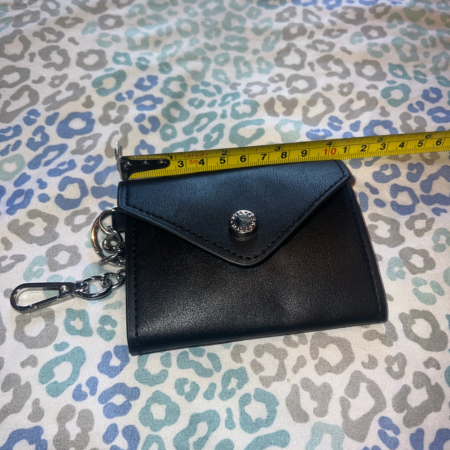 Black Steve Madden card holder keychain wallet pouch