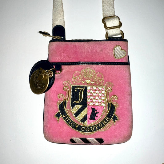 Pink Juicy Couture Crossbody Purse Vintage Velour