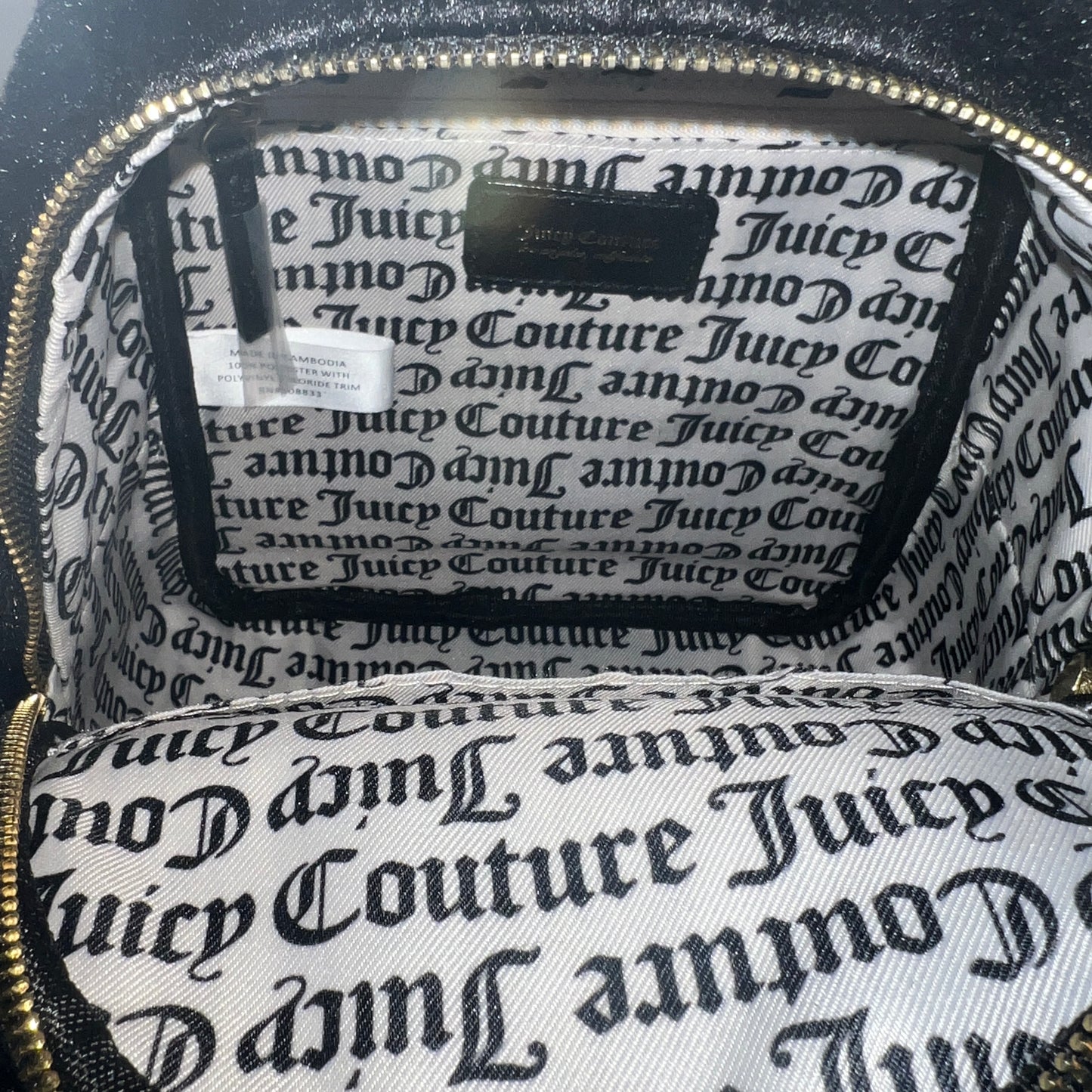 New Black Fluffy Juicy Couture Purse Backpack