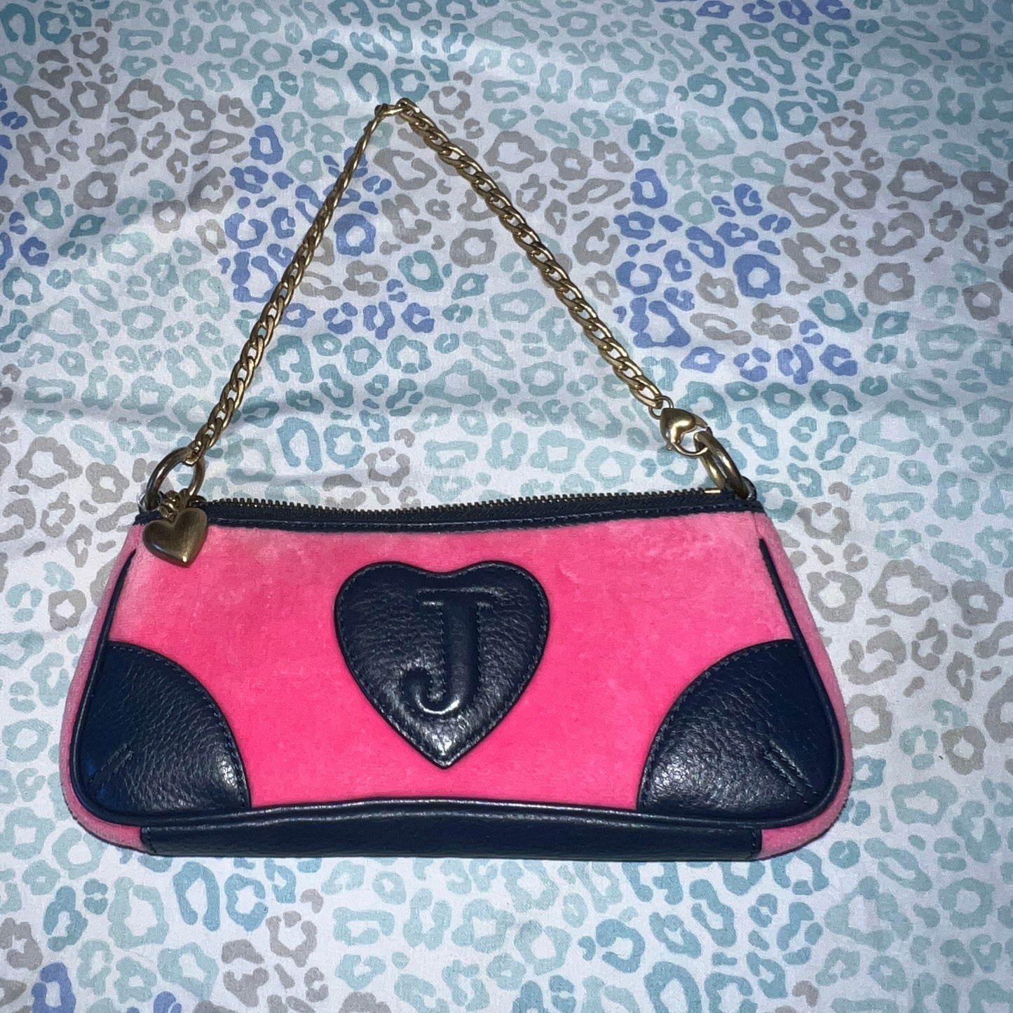 Super Rare Vintage Pink Juicy Couture Purse Handbag Shoulder Bag Clutch Velour