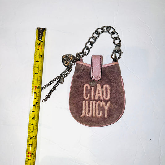 Vintage Ciao Juicy Couture Coin Purse Charm Wallet Pink Purple