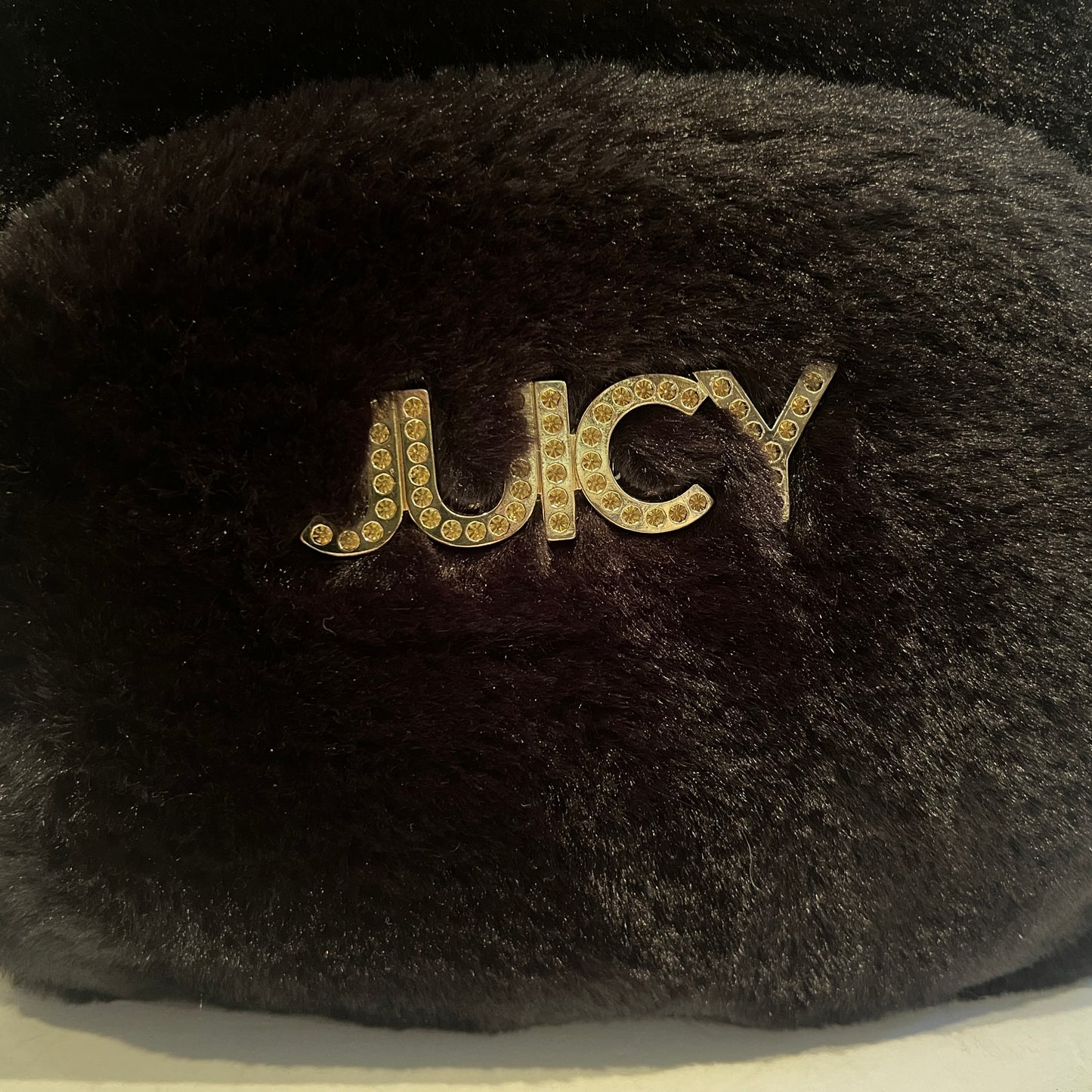 New Black Fluffy Juicy Couture Purse Backpack